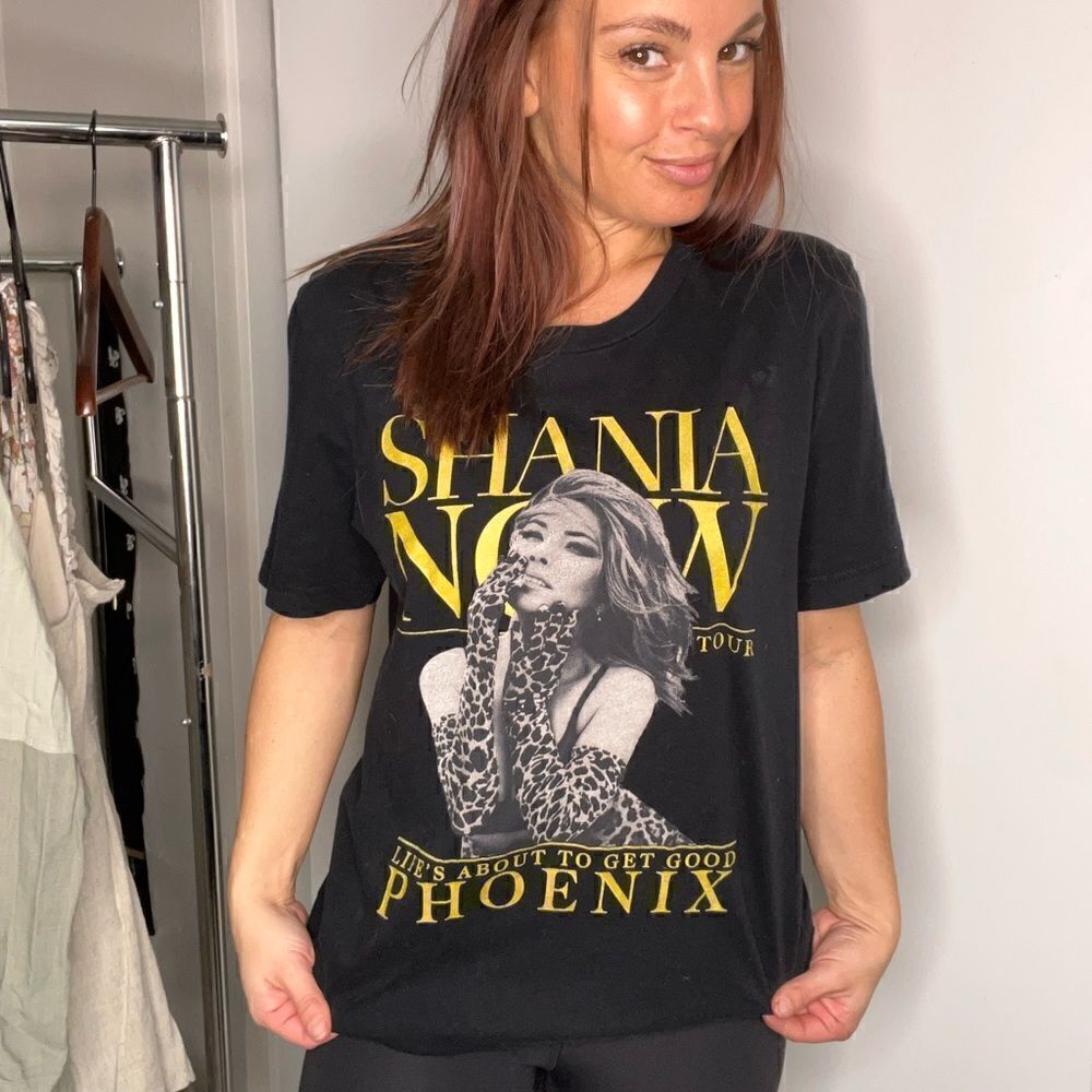 Shania Twain Graphic Concert Short Sleeve Shirt Black Size Medium